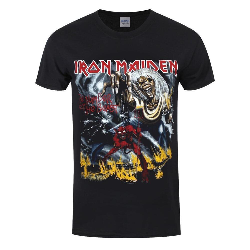 Iron Maiden Number Of The Beast Mens Black Tshirt